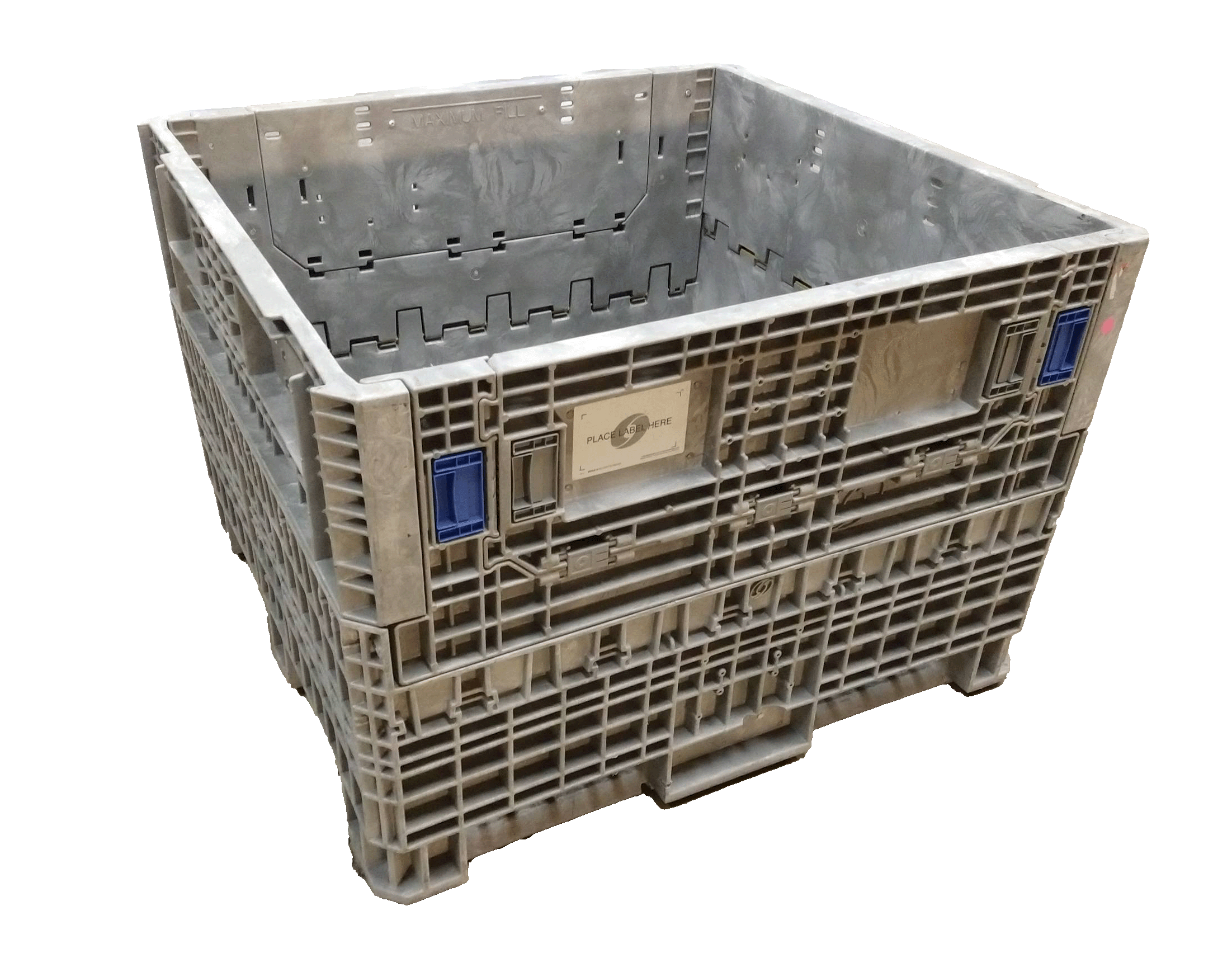 Reconditioned HPJ Industries 45" x 48" x 33" Mixed Color Storage Bottom Bulk Container