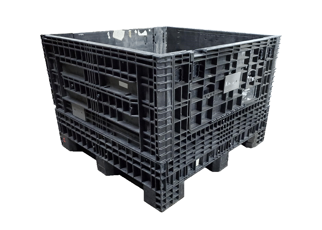 Reconditioned HPJ Industries 45" x 48" x 34" All Black Bulk Container