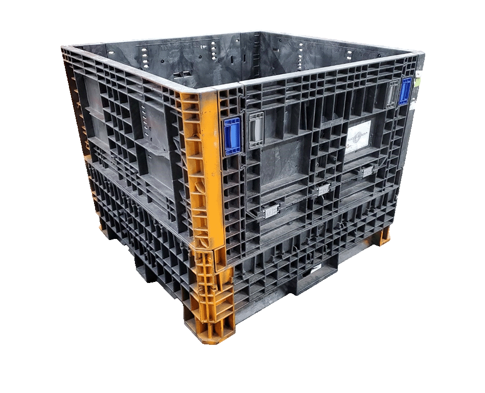 Reconditioned HPJ Industries 45" x 48" x 39" All Black All Good Runner Bulk Container