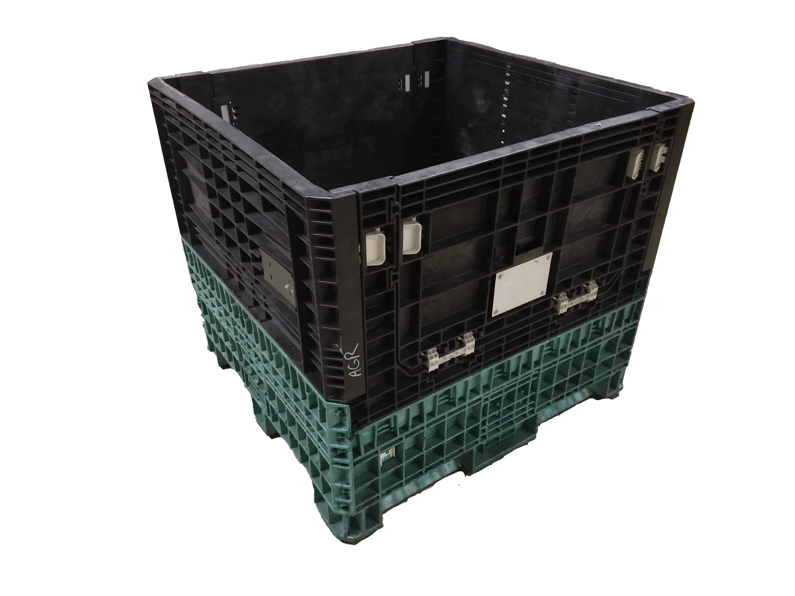 Reconditioned HPJ Industries 45" x 48" x 42" Mixed Color Bulk Container