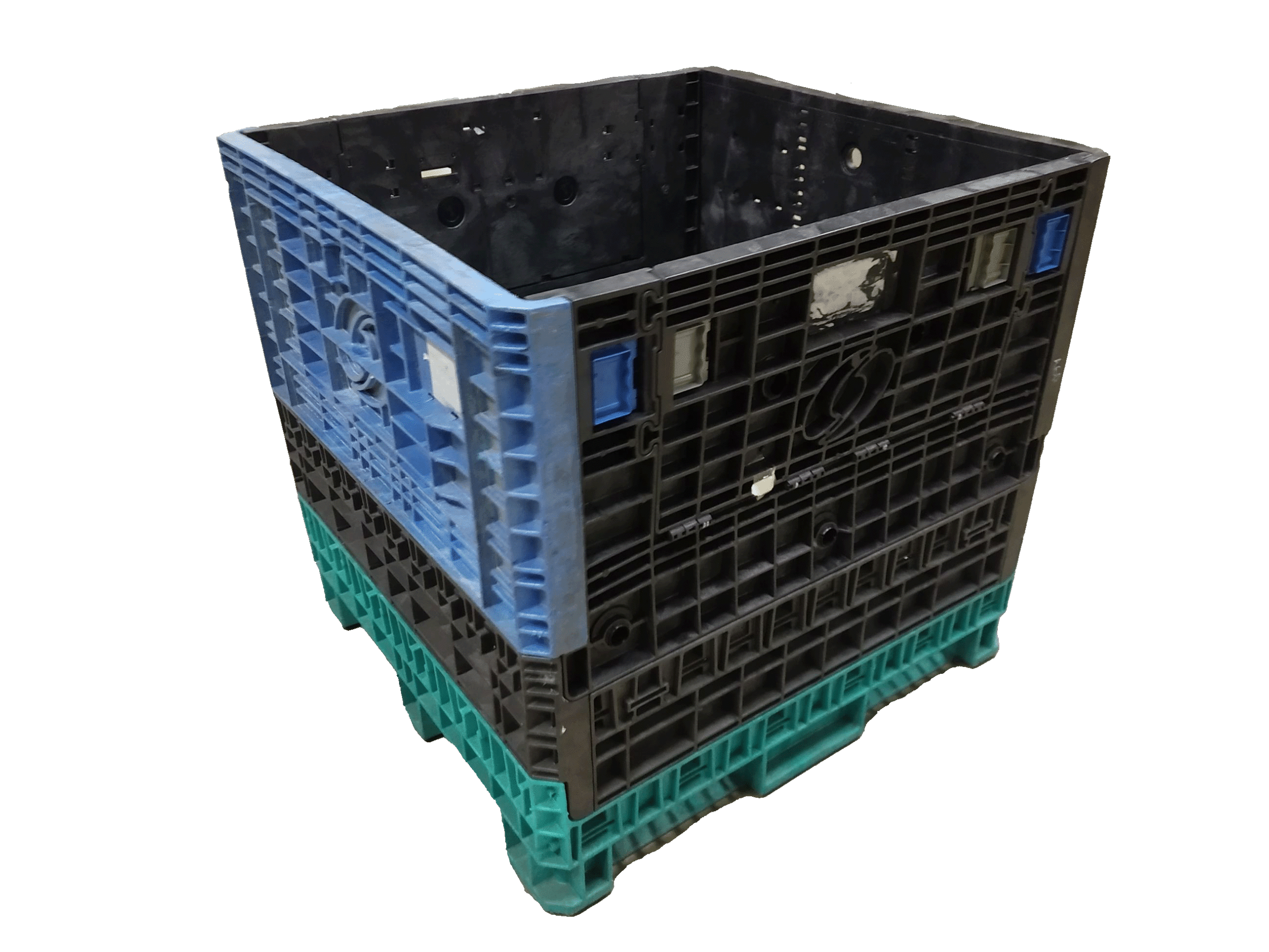 Reconditioned HPJ Industries 45" x 48" x 44" Mixed Color Bulk Container
