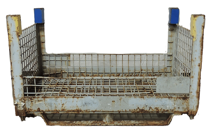 Used HPJ Industries 45" x 29" x 28.5" Wire Basket Cut Out in 45" Side