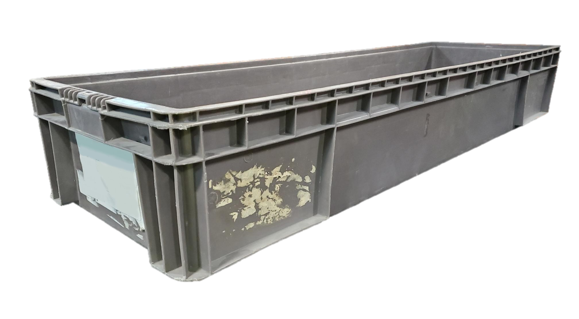 Used HPJ Industries  48" x 15" x 7" Gray Hand Tote Smooth Bottom