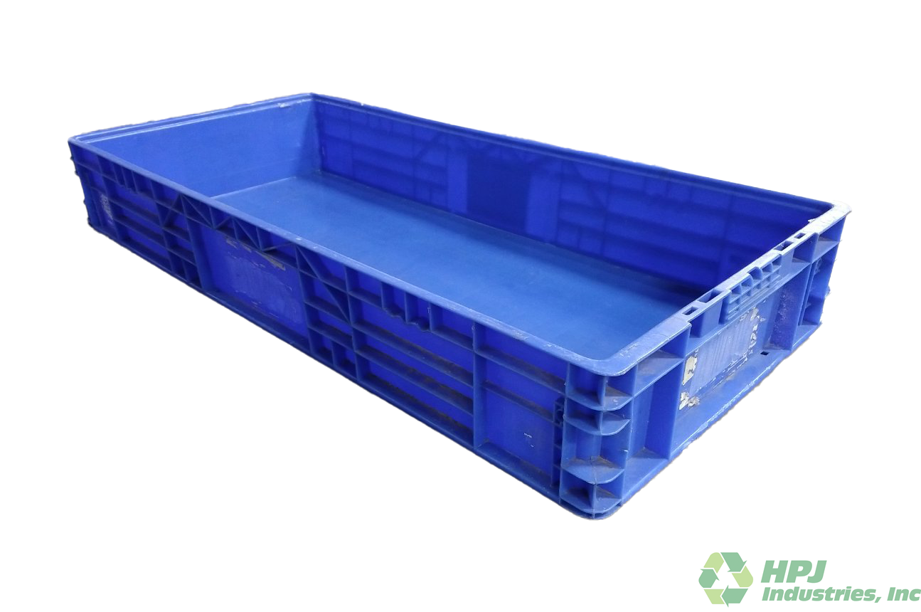 Used HPJ Industries  48" x 22" x 7" Blue Hand Tote Reinforced Bottom