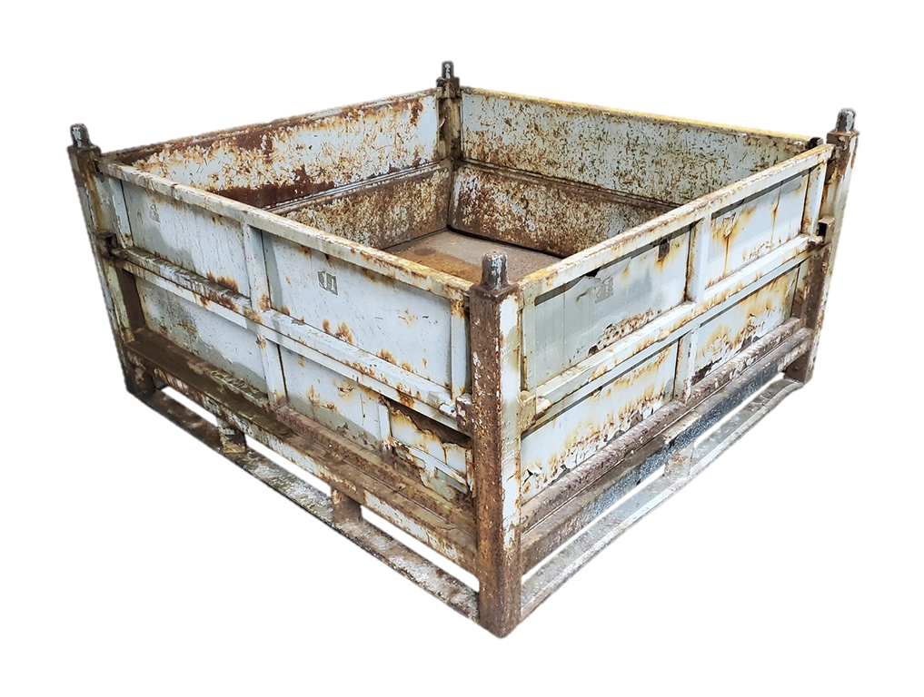 Used HPJ Industries 48" x 45" x 25" Steel Tub  - 4 Drop Doors