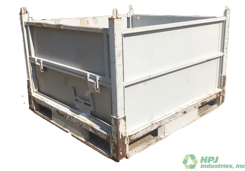 Used HPJ Industries 48" x 45" x 32" Steel Tub  on 48" and 45" side - 2 Drop Doors