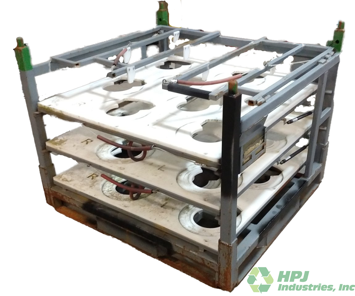 Used HPJ Industries 45" x 48" x 39" Steel Rack Hinged Shelves