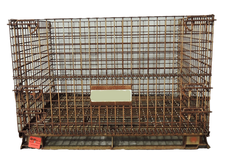 Used HPJ Industries  50" x 40" x 34.5" Collapsible Wire Basket  50" Side - 1 Drop Door