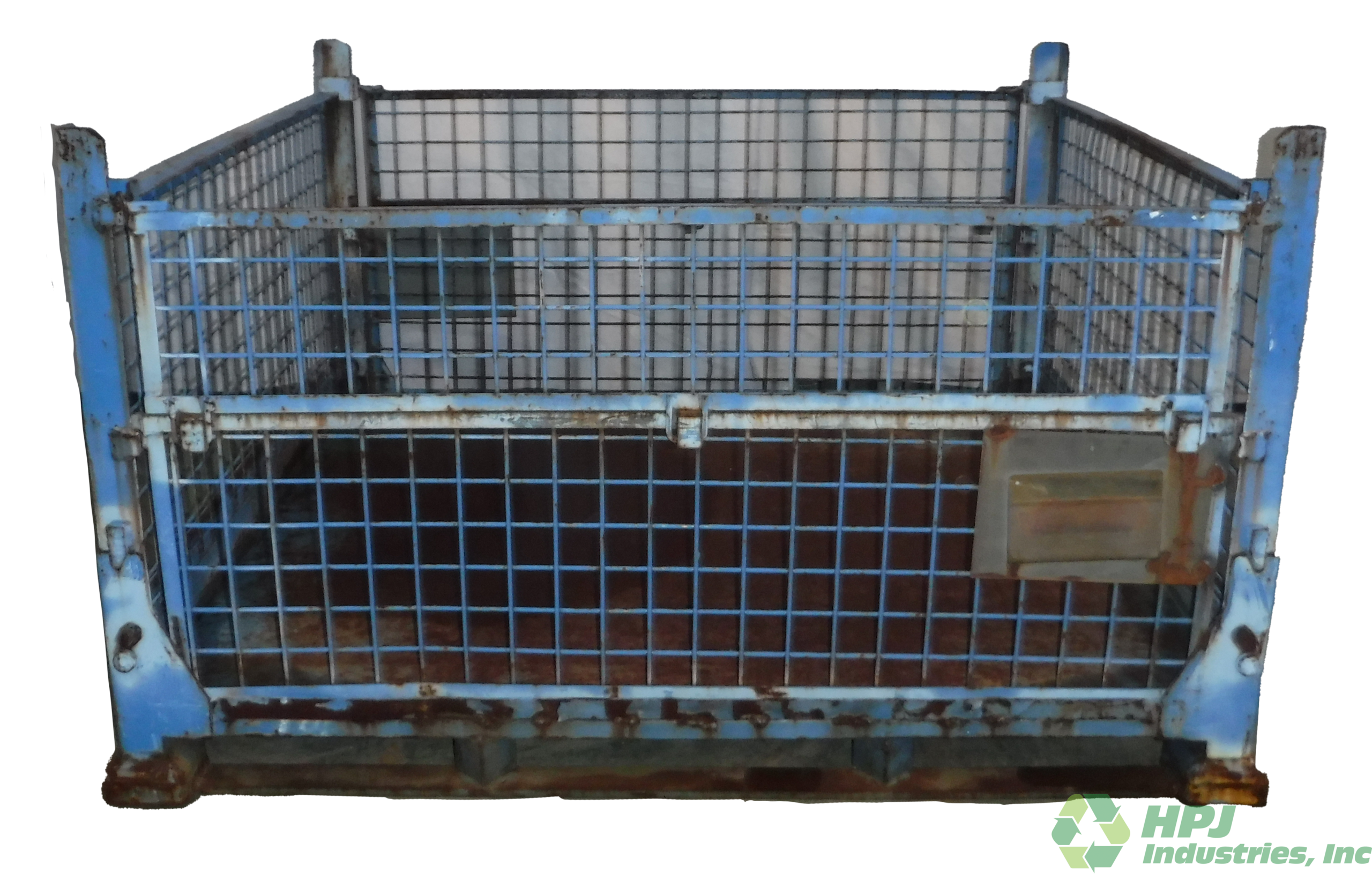 Used HPJ Industries 50" x 43" x 29" Wire Basket 50" Side - 2 Drop Doors