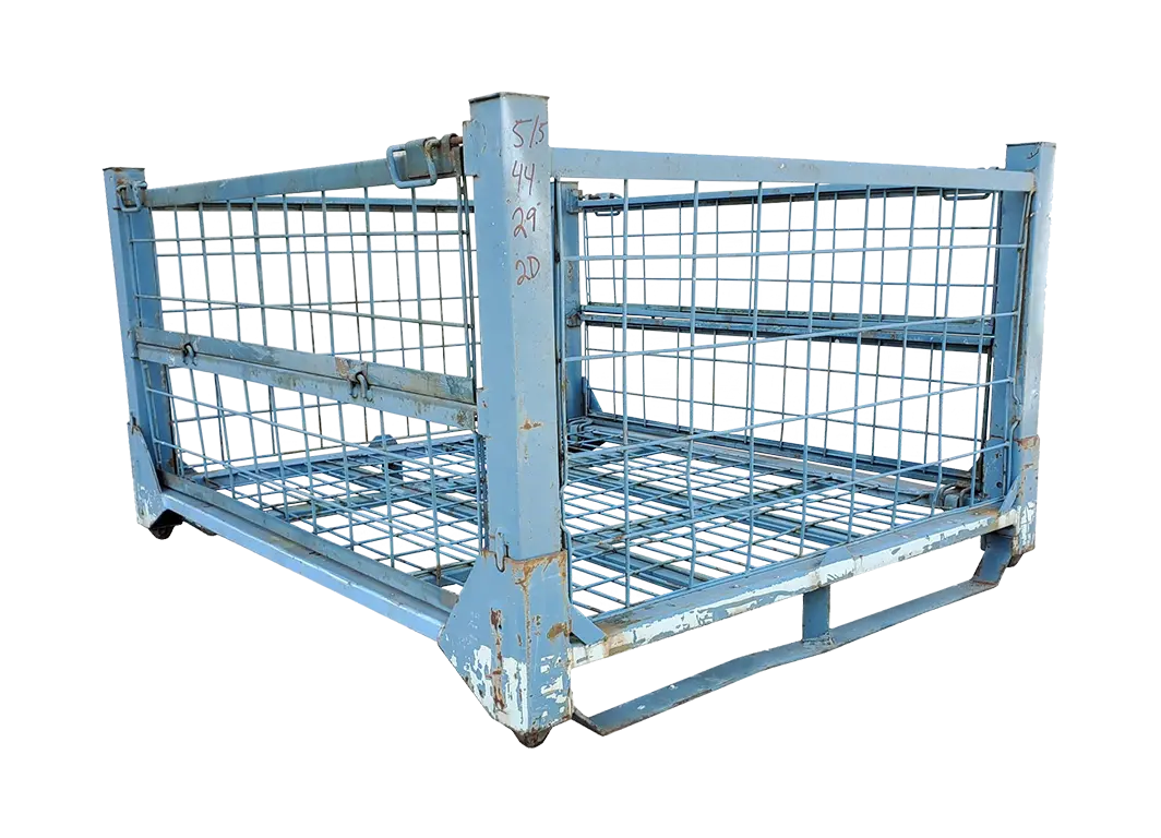 Used HPJ Industries  51.5" x 44" x 29" Collapsible Wire Basket 51" Side - 2 Drop Doors