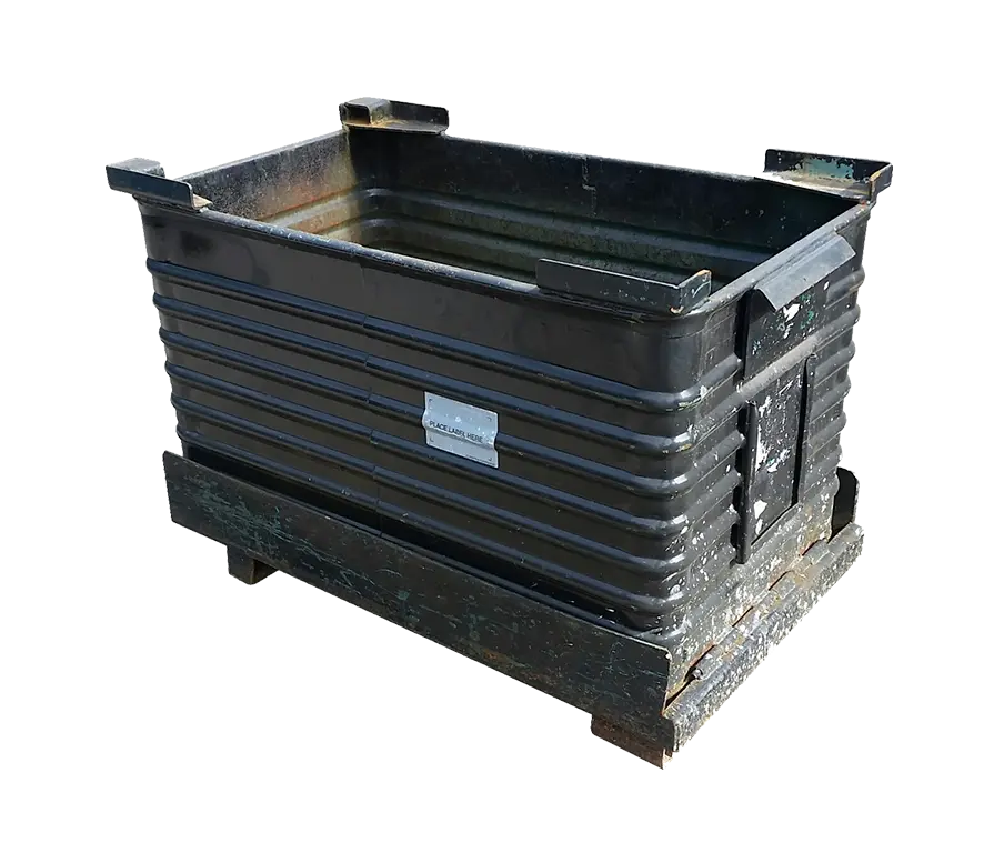 Used HPJ Industries 51" x 31" x 37" Steel Tub Drop Bottom - 1 Drop Door