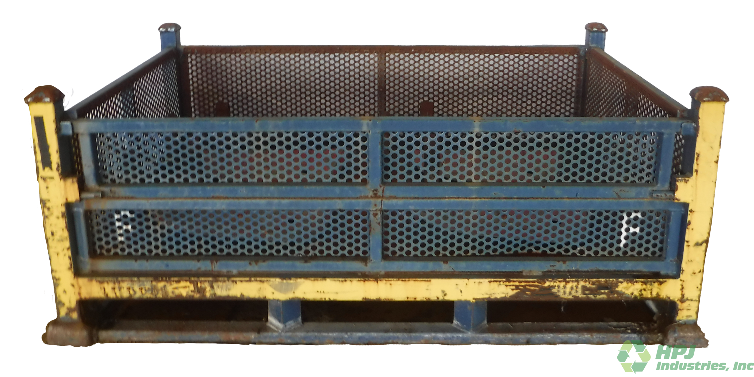 Used HPJ Industries 53" x 37.5" x 21" Wire Basket  53" Side - 1 Drop Door