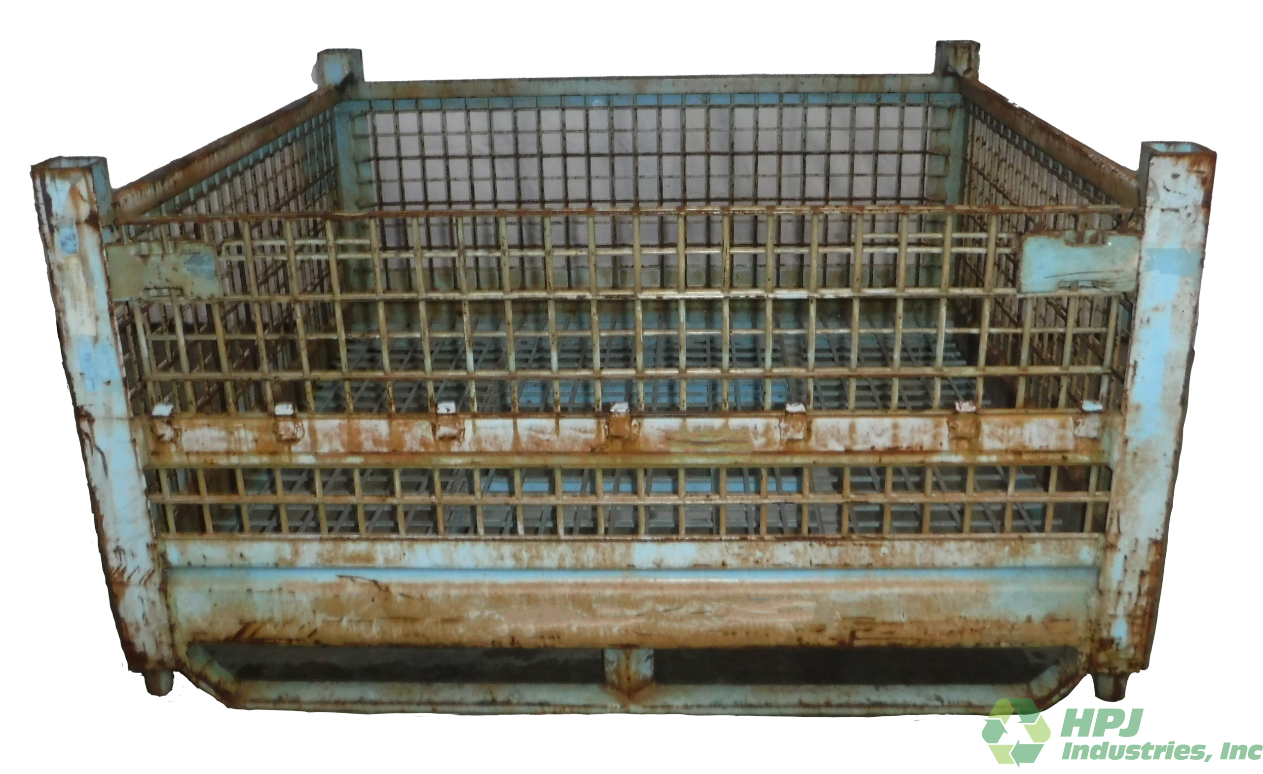 Used HPJ Industries 54" x 48" x 30" Wire Basket  54" Side - 1 Drop Door