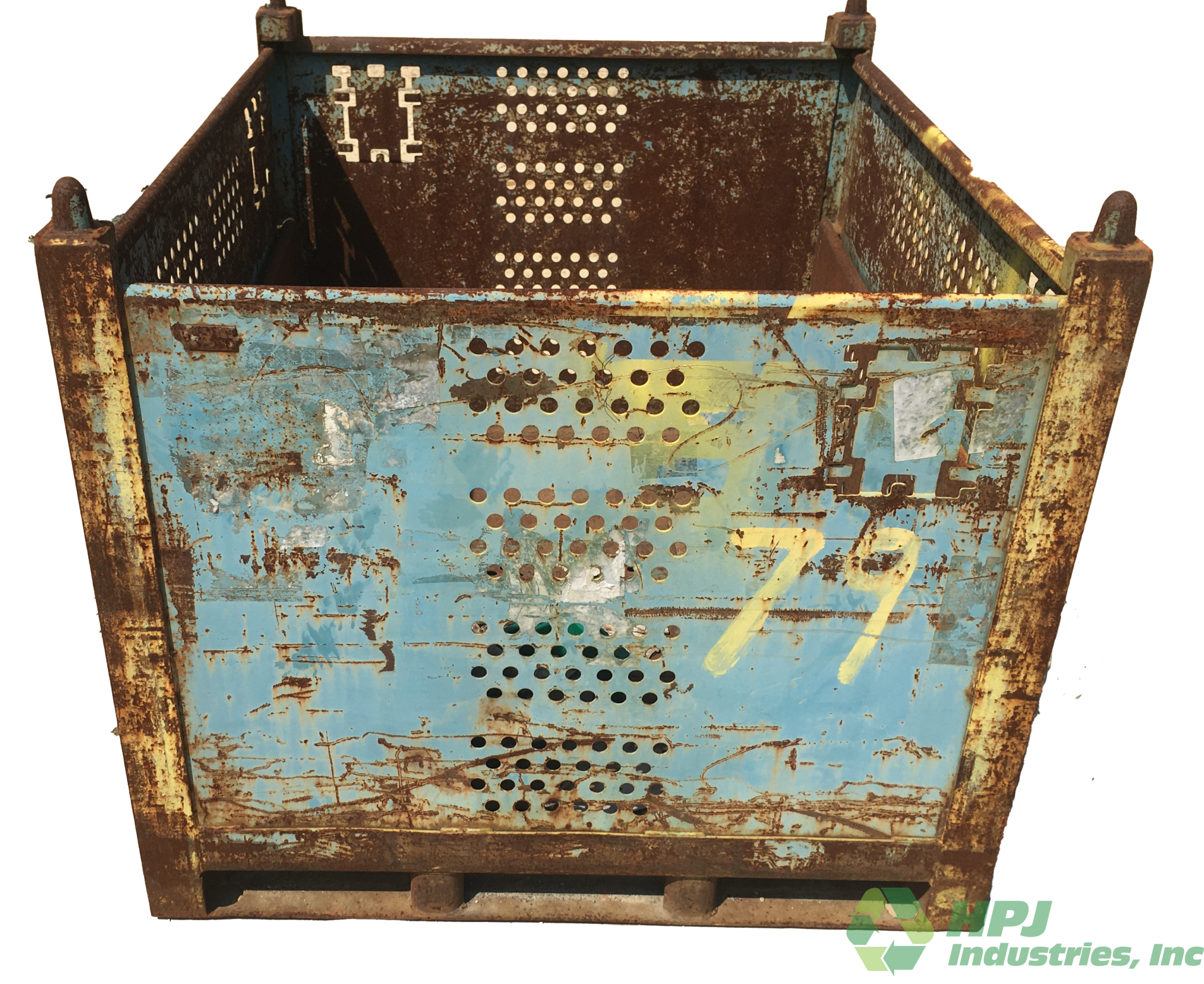 Used HPJ Industries 54" x 44" x 37" Steel Tub 54" Side - 2 Drop Doors