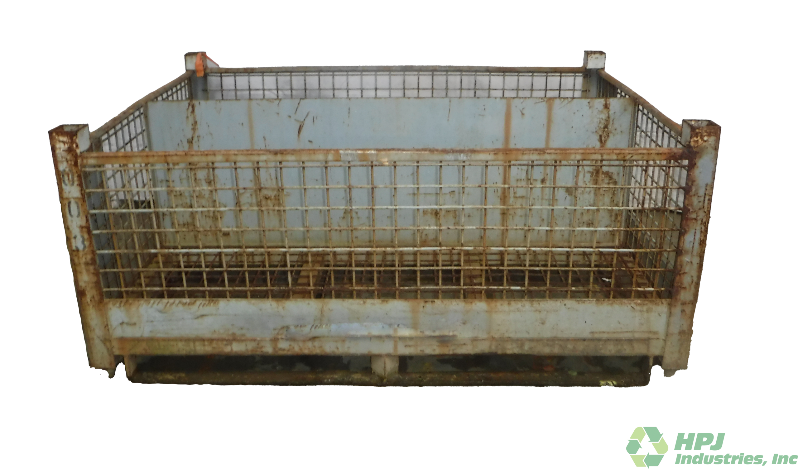 Used HPJ Industries 58" x 45" x 24" Wire Basket No Drop Doors With Divider