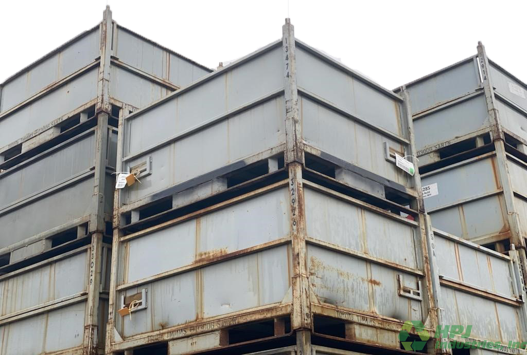 Used HPJ Industries 60" x 48" x 36" Steel Tub  60" and 48" Side - 2 Drop Doors