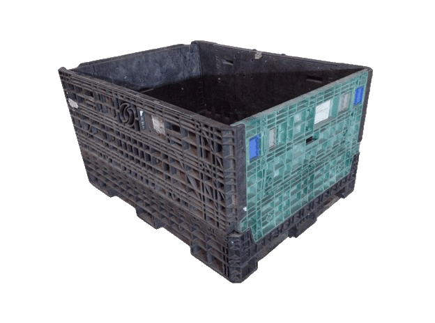 Reconditioned HPJ Industries 62" x 48" x 34" Mixed Color Bulk Container - 2 Drop Doors