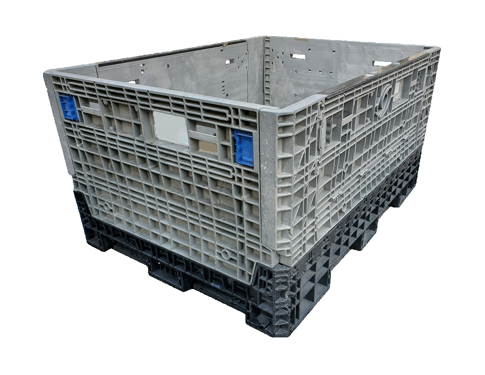 Reconditioned HPJ Industries 64" x 48" x 34" Mixed Color 64" Side Bulk Container - 2 Drop Doors