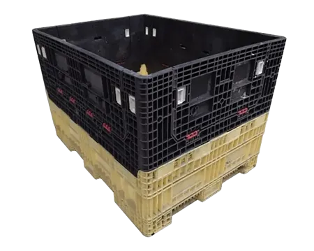 64" x 48" x 42" Reconditioned Mixed Color All Good Runner Bulk Container - 2 Doors