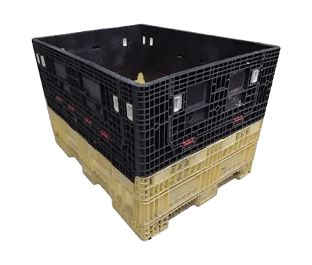 64" x 48" x 42" Reconditioned Mixed Color All Good Runner Bulk Container - 4 Doors