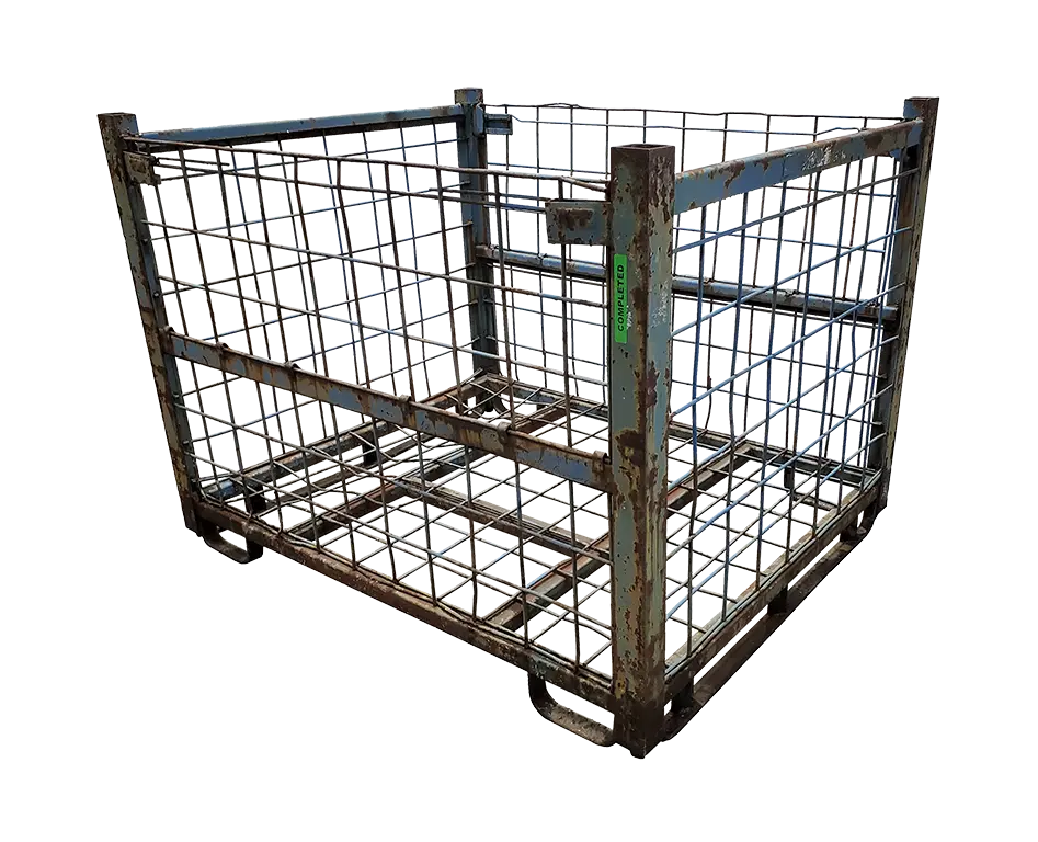 Used HPJ Industries 67" x 54" x 49" Wire Basket 67" Side - 2 Drop Doors