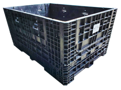 New Buckhorn 70" x 48" x 34" All Black Bulk Container - 4 Drop Doors