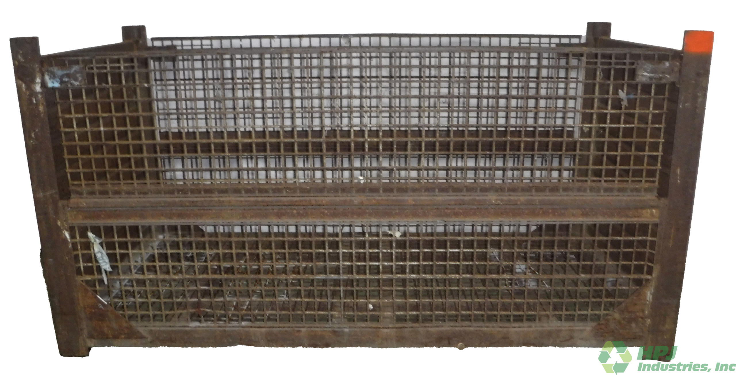 Used HPJ Industries 96" x 44" x 51" Wire Basket 96" Side - 2 Drop Doors