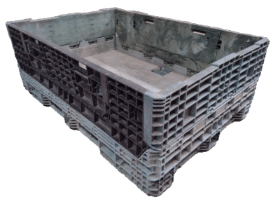 Reconditioned HPJ Industries 70" x 48" x 25" Mixed Color Bulk Container - 2 Drop Doors