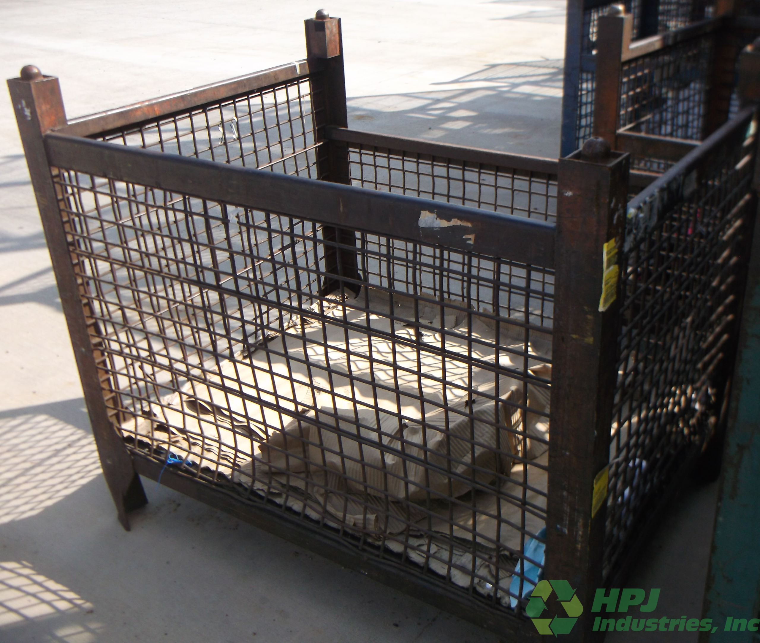 Used HPJ Industries 50" x 38" x 43" Wire Basket  50" Side - 1 Drop Door