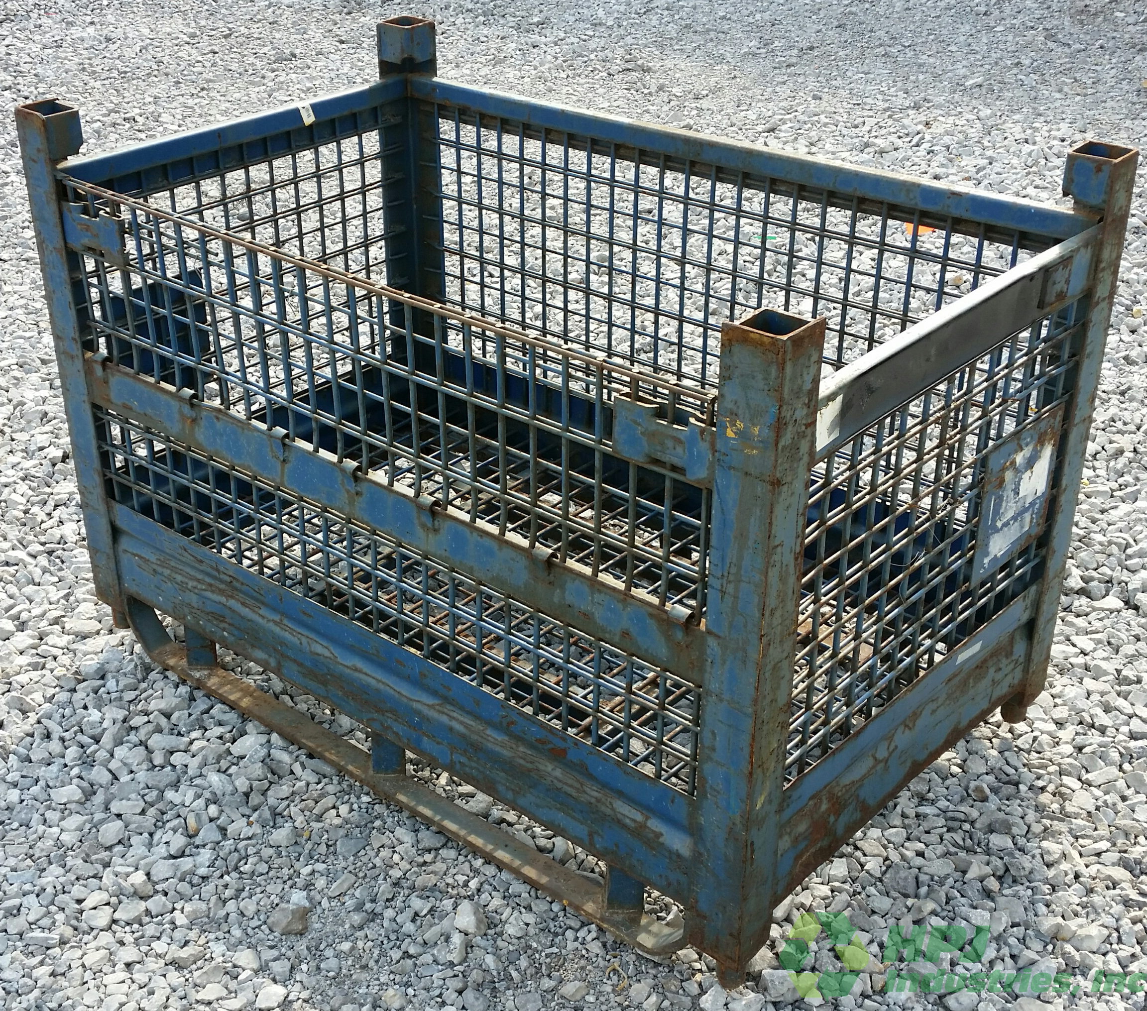 Used HPJ Industries 53" x 32" x 36" Wire Basket  53" Side - 1 Drop Door