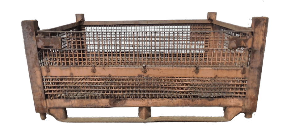 Used HPJ Industries 54" x 44" x 25" Wire Basket  54" Side - 1 Drop Door