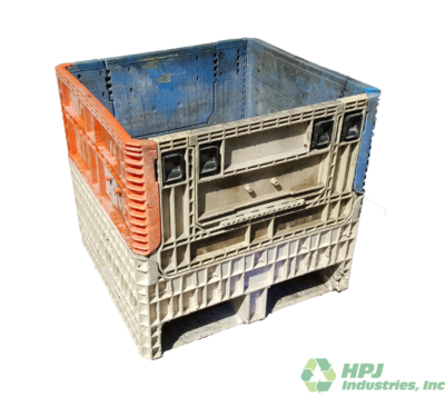 Reconditioned HPJ Industries 30" x 32" x 30" Mixed Color Bulk Container