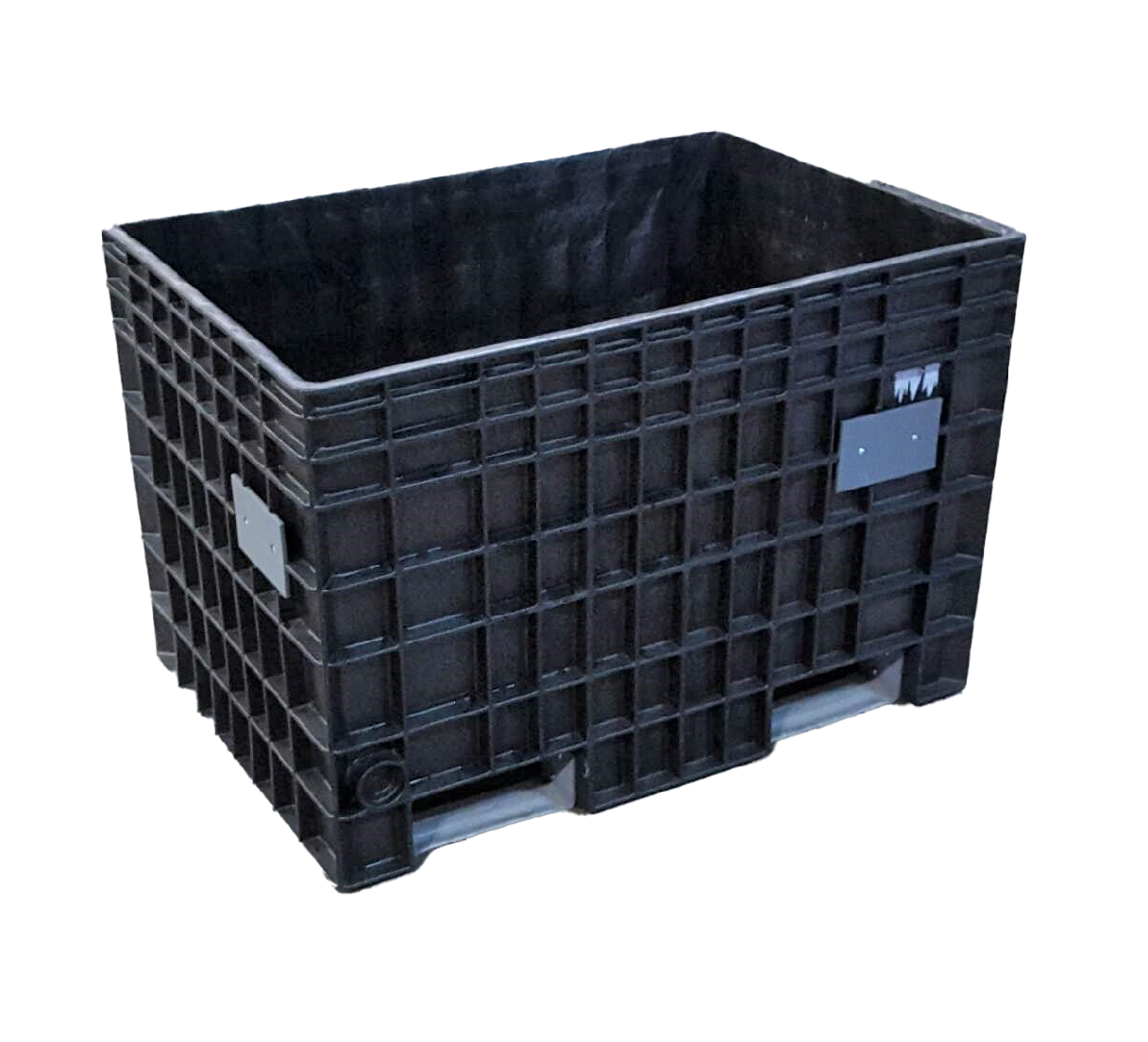 Reconditioned HPJ Industries 28" x 41" x 28" All Black Fixed Wall Bulk Container