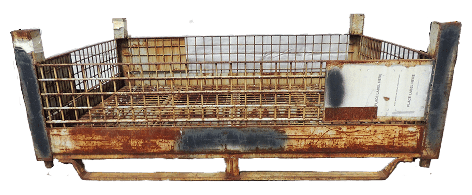Used HPJ Industries 58" x 45" x 22" Wire Basket No Drop Doors