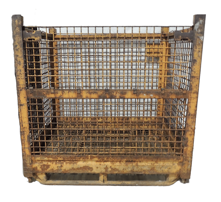 Used HPJ Industries 54" x 44" x 53" Wire Basket  54" Side - 1 Drop Door