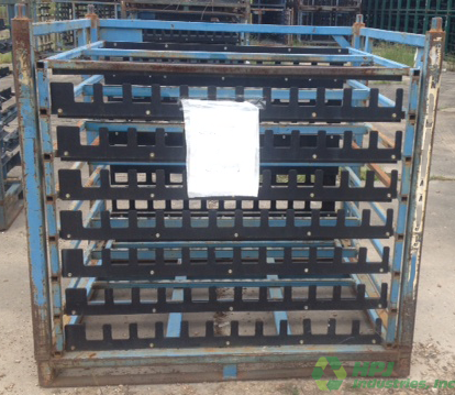 Used HPJ Industries 52" x 48" x 50" Steel Rack Lift Trays Opening on 48" Side