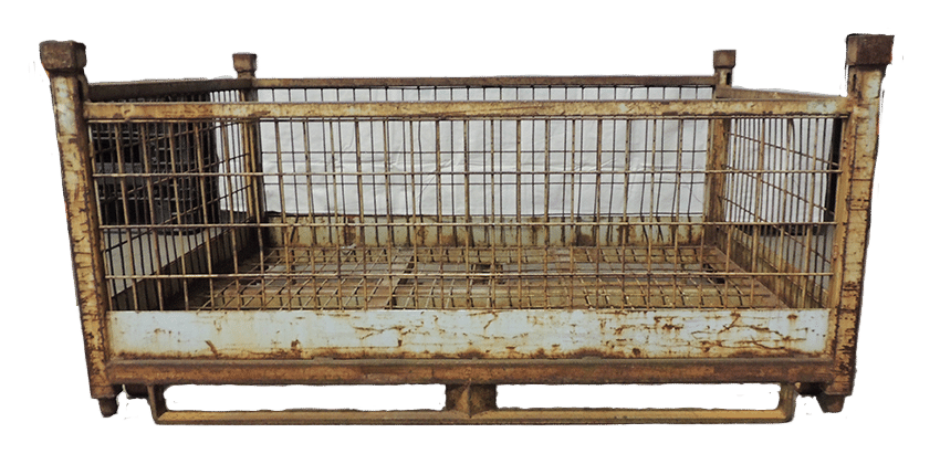 Used HPJ Industries 62" x 47.5" x 29" Wire Basket No Drop Doors