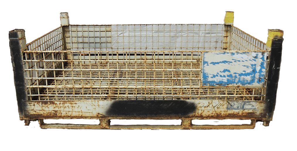Used HPJ Industries 58" x 45" x 25" Wire Basket No Drop Doors