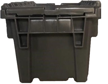 New Buckhorn 15" x 8" x 7.5" Gray Flip Top Hand Tote Smooth Bottom