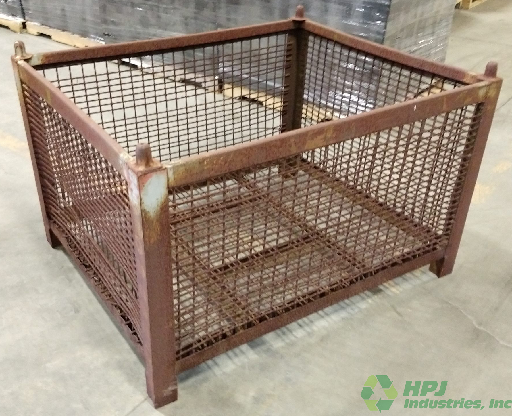 Used HPJ Industries 54" x 44" x 35" Wire Basket No Drop Doors