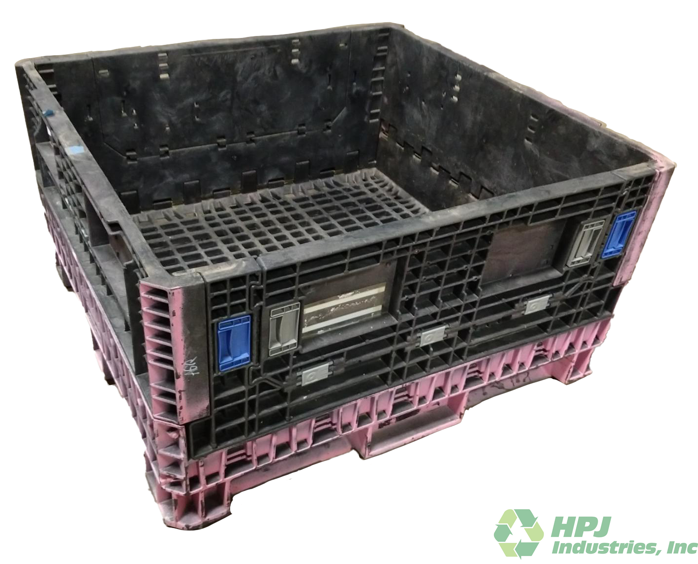 Reconditioned HPJ Industries 45" x 48" x 25" Mixed Color All Good Runner Bulk Container