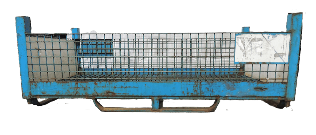 Used HPJ Industries 74" x 40" x 26" Wire Basket No Drop Doors