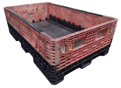 Reconditioned HPJ Industries 78" x 48" x 25" Mixed Color Bulk Container - 2 Drop Doors