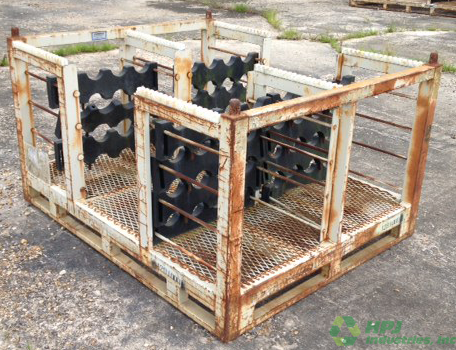 Used HPJ Industries 60" x 48" x 34" Walk Through Steel Rack Opening on 60" Side
